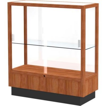WADDELL DISPLAY CASE OF GHENT Heritage Display Case Danish Walnut, White Back 36"W x 14"D x 40"H 8949M-WB-W